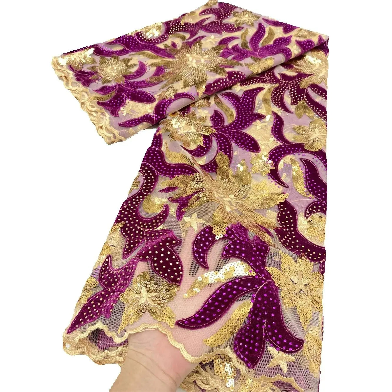 Fashion African Velvet Lace Fabrics 2025 High Quality Women Party Women Embroidery Nigerian French Lace Materials For Wedding