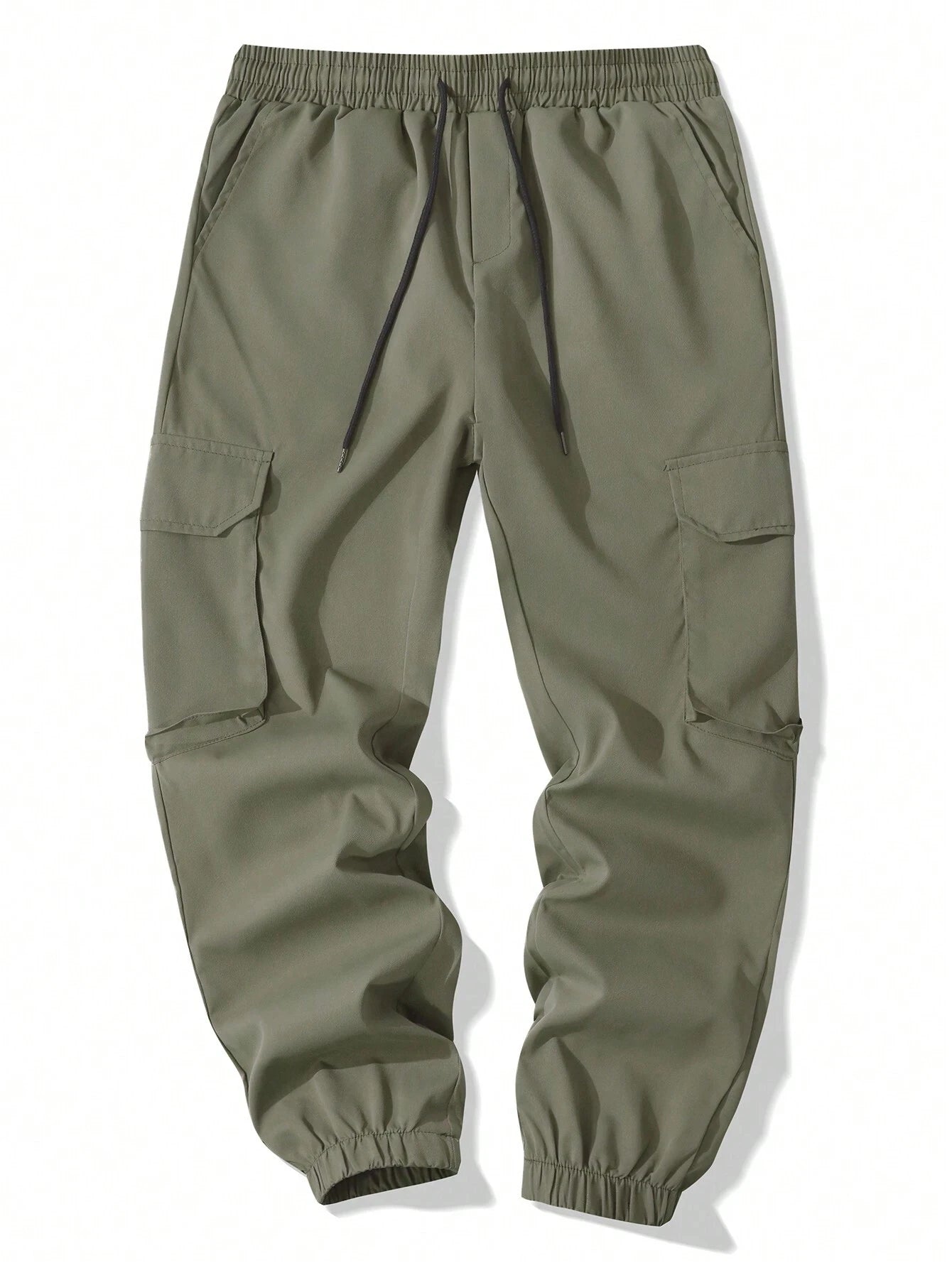 Men's Casual Cargo Pants Sweatpants Outdoor Bunched Long Trousers Autumn Multi-Pocket Durable Workwear Joggers Streetwear