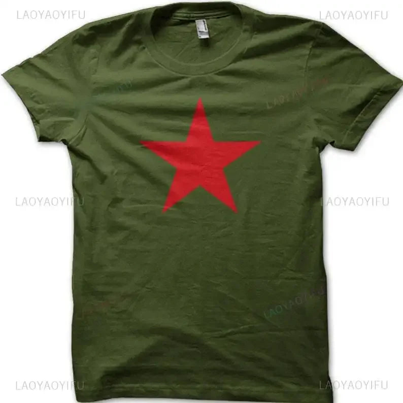 Red Star Soviet Che Guevara Revolution CCCP USSR RETRO Graphic T Shirts Woman Man Vintage Style T-shirt High Quality Cotton Tops