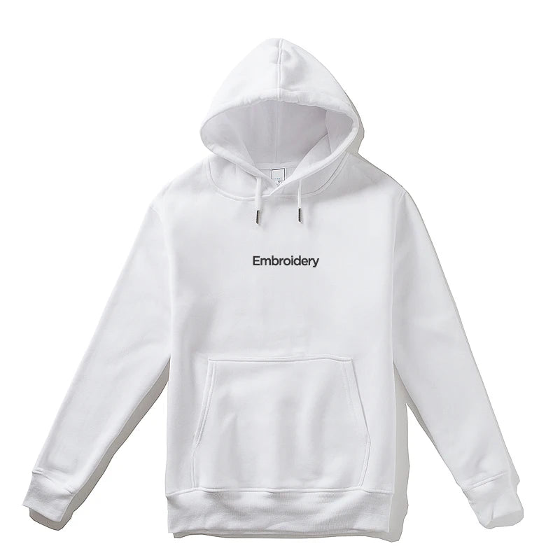 Top Quality Custom Embroidery Cotton Hoodie Your Design Brand Company Logo Text Men Womens Thick Fleece Warm Sweatshirt 350gsm