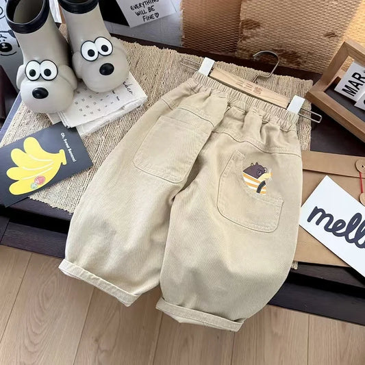 Solid Kids Casual Pants for Boys Girls  Four Seasons Elastic Waist Trousers Toddler Baby Trousers Clothes for 1-6 Years Outfits