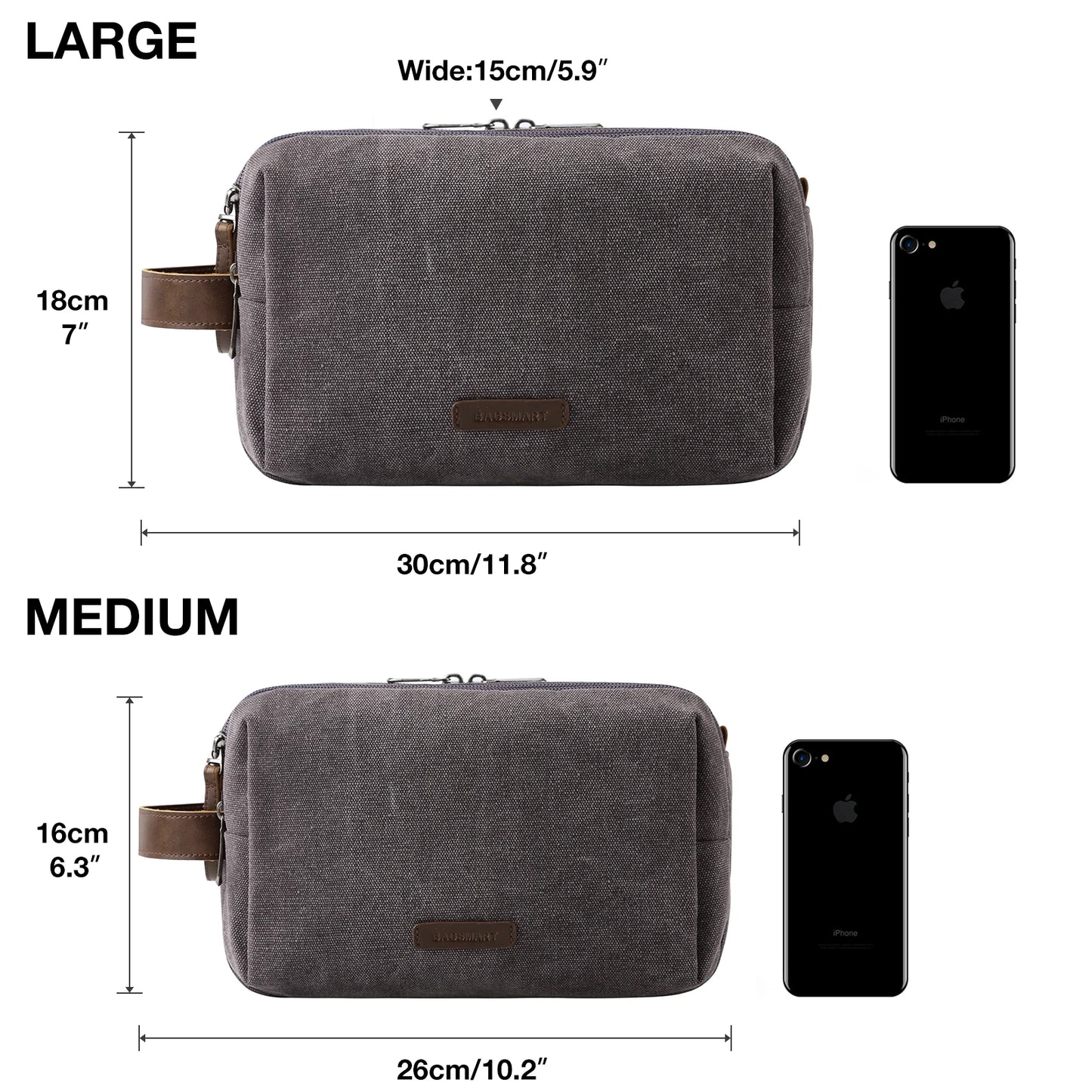 BAGSMART Toiletry Bag for Men Multifunction Outdoor Travel Cosmetic Bag Women Waterproof Makeup Bag Wash Pouch Handbag Organizer