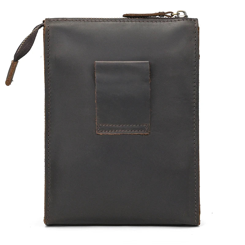 Crazy Horse Leather Messenger Bag Men's Leather Shoulder Bag For Mobile Phone Sling Bags For Men Woman Cross Body Bag