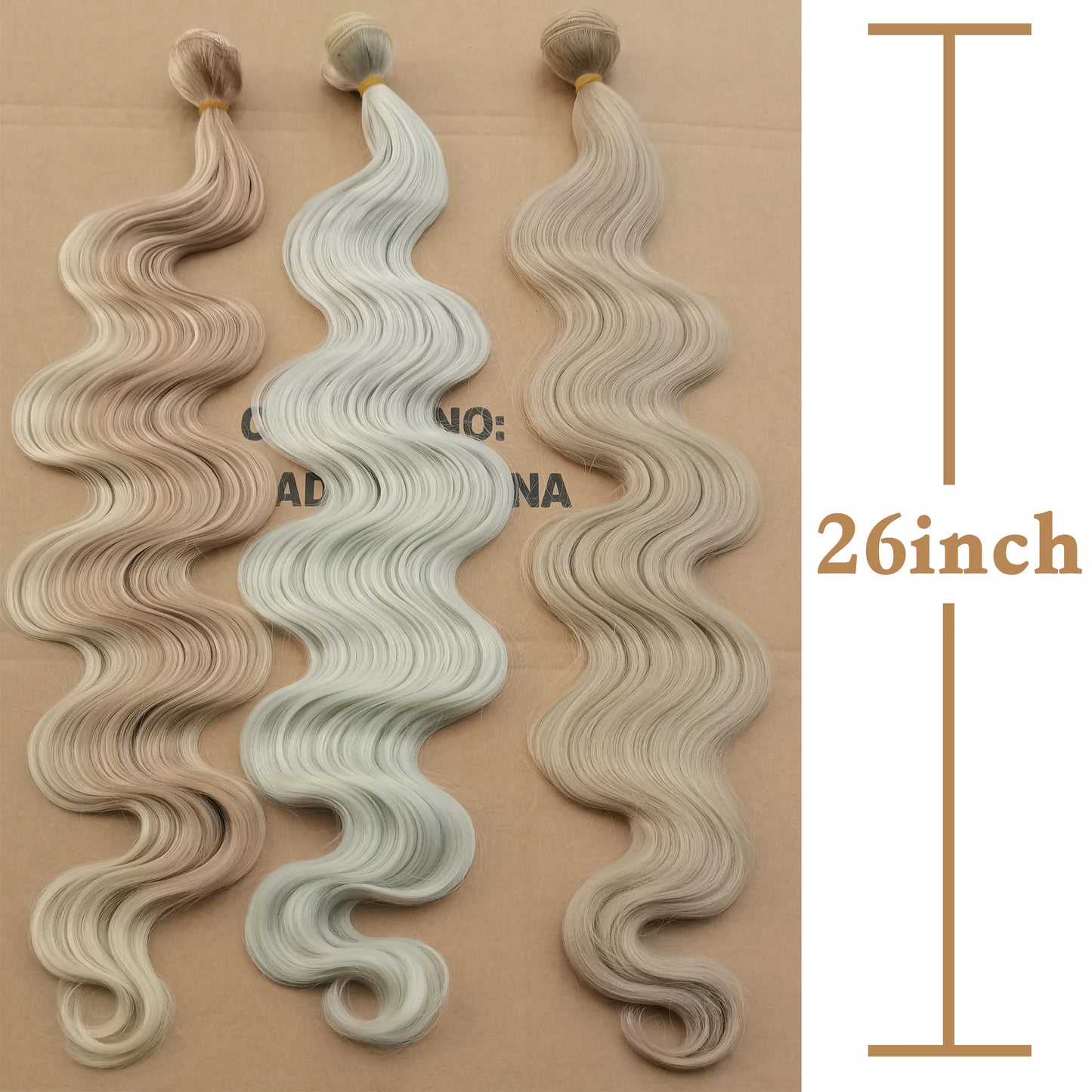 Colorful Body Wave Hair Bundles 613 Piano Blonde Natural Synthetic Hair Extensions Ombre Thick Ponytail Loose Deep Hair Weaving
