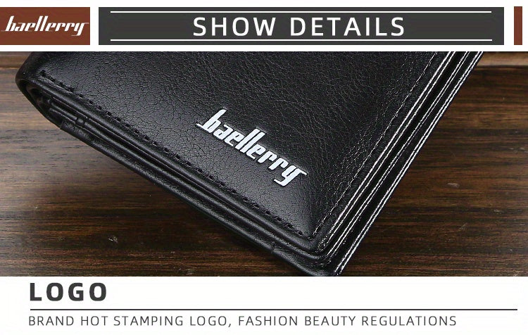 Fashion Men Wallets Zipper Card Holder High Quality Male Purse PU Leather Coin Holder Wallet