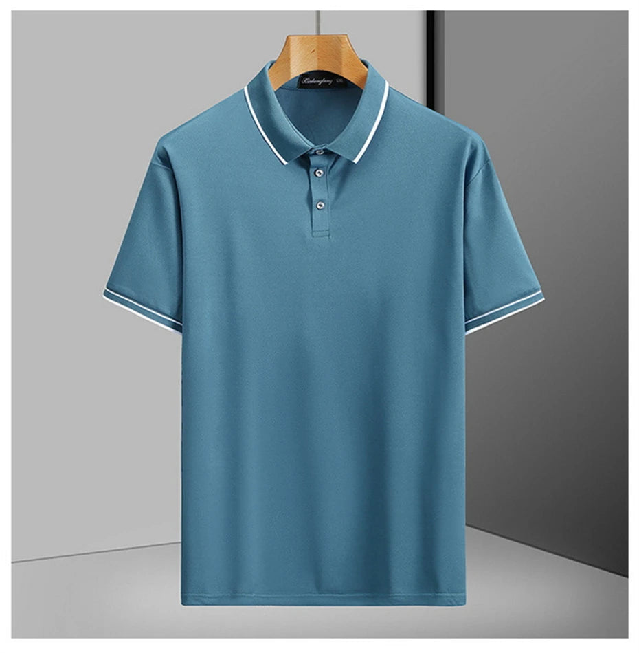 13XL Plus Size Polo Shirt Summer Short Sleeve Polo Shirts Men Fashion Casual Breathable Shirts Male Summer Tops 12XL 13XL