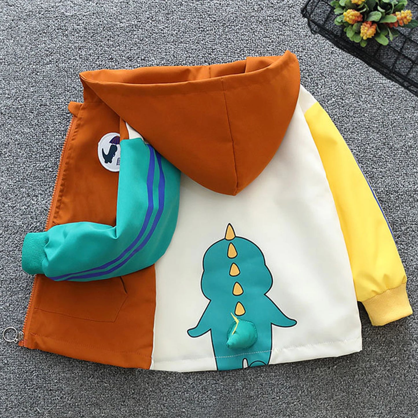 Casual Children's Jacket,Patchwork Long Sleeve Boys Spring Coat,Cartoon Toddler Kids Outerwear,Casual Outdoor School Outfits