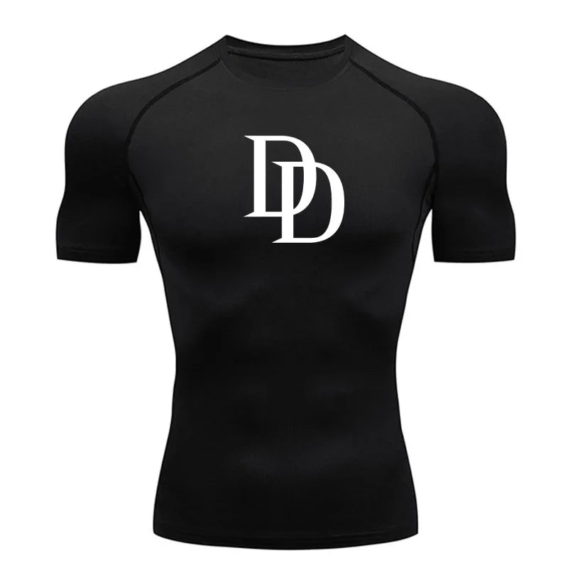 Tight fitting shirt for men, long sleeved and short sleeved, cool and dry sports T-shirt, fitness gym, sports top, sports top