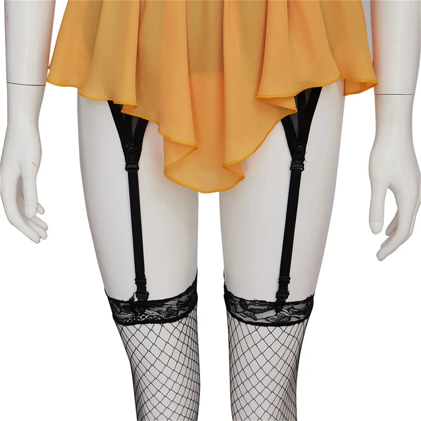 Women's Sexy Bodysuit Black Sheer Corset Dress Strappy Pantyhose Nightgown Swimsuit Jumpsuit Fishnet Stockings Uniform