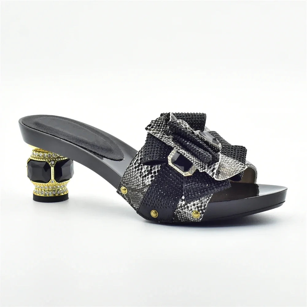 New Nigerian Women Party Pumps High Heels Designer Shoes Women Luxury 2025 Italian In Women High Quality African Wedding Shoes