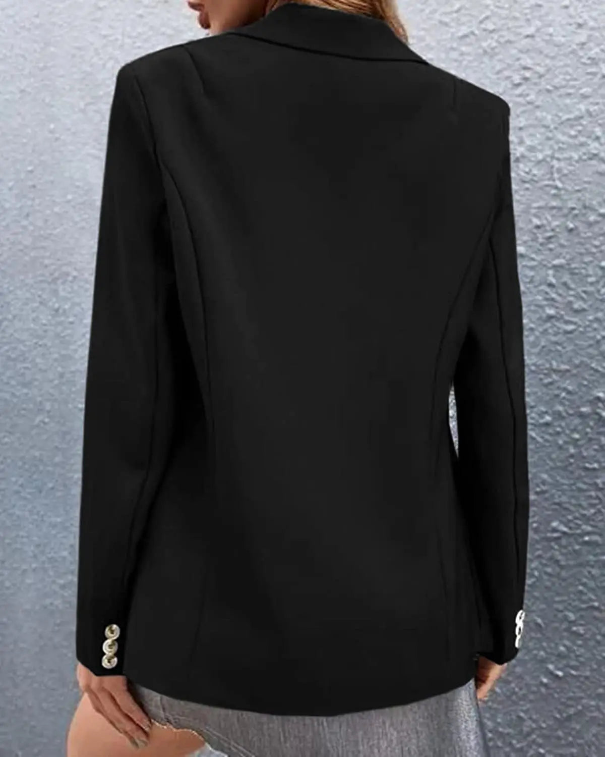 Spring Womens Office Blazer Long Sleeve One Button Solid Color Jacket