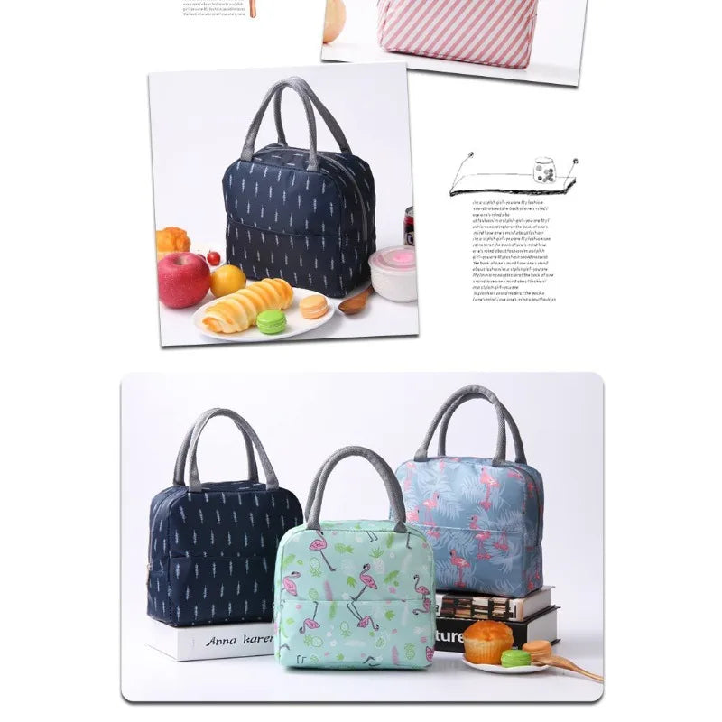 Portable Lunch Bags Thermal Insulation Lunch Box Storage Bag Children's School Lunch Box Bag Picnic Storage Large Capacity