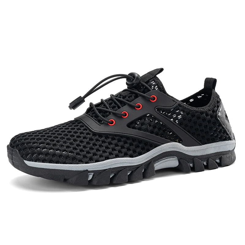 Breathable Mesh Men's Sneakers Outdoor Shoes For Men Summer Hiking Shoes Big Size 39-47 Wading Shoes Athletic Walking Shoes