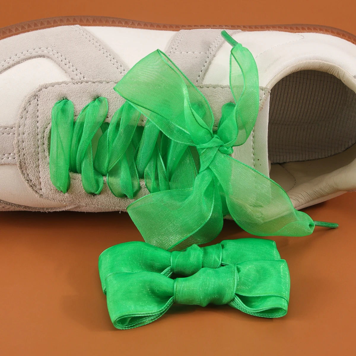 1 PAIRS Fashion Shoe Laces Silk Satin Ribbon Shoelaces Soft Casual Flat Shoestrings for Sneaker 2.5CM Wide&more choices of color