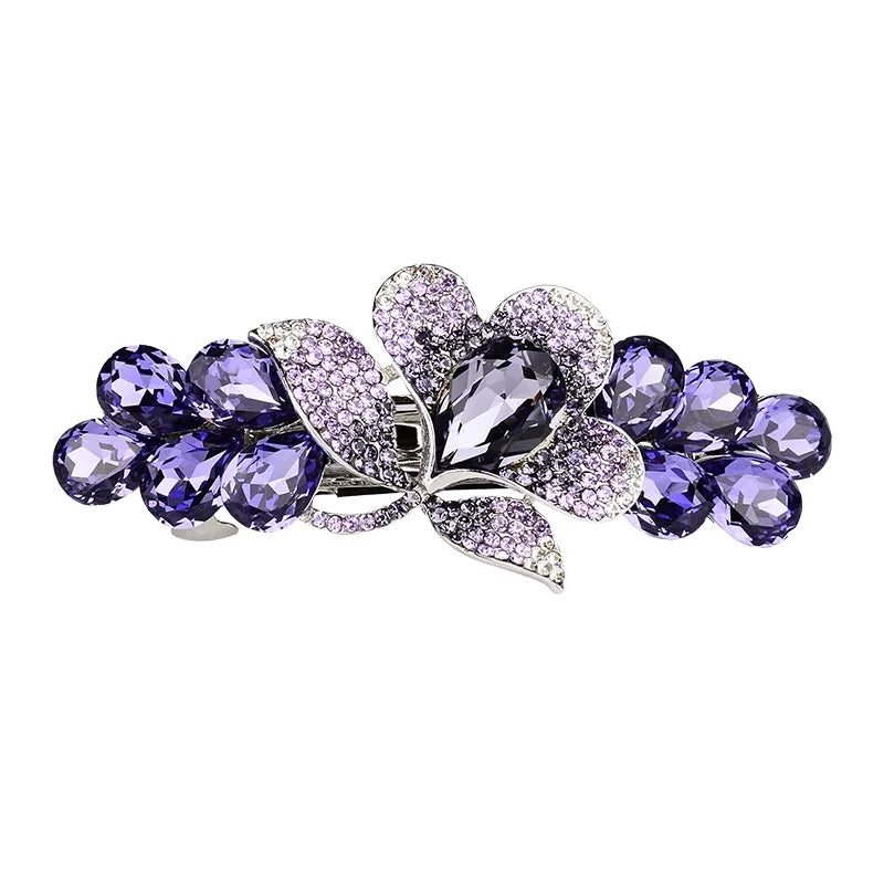 Korean Style Rhinestone Floral Hair Clip Mother Headdress Headpiece Female Hair Accessories Temperament Barrettes Hairpins BAZAARHUBO