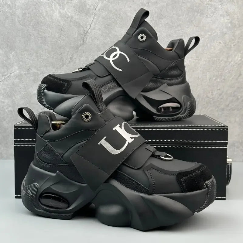 Men's Sport Shoes Comfortable Casual Running Shoes 2026 Spring Autumn Thick Bottom Heightening Korean Style Versatile Dad Shoes