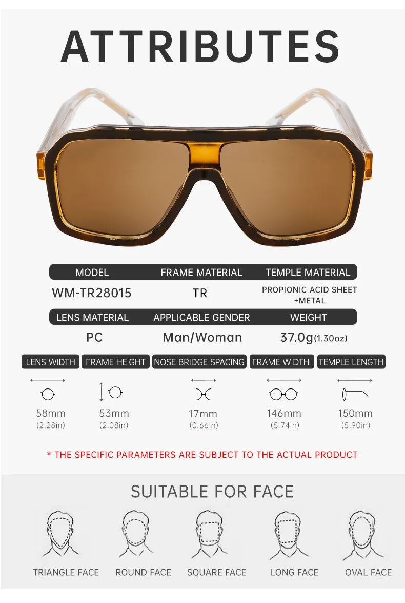 Retro Pilot Men Sunglasses Fashion Clear Gradient Shades UV400 Women Luxury Square Sun Glasses BAZAARHUBO