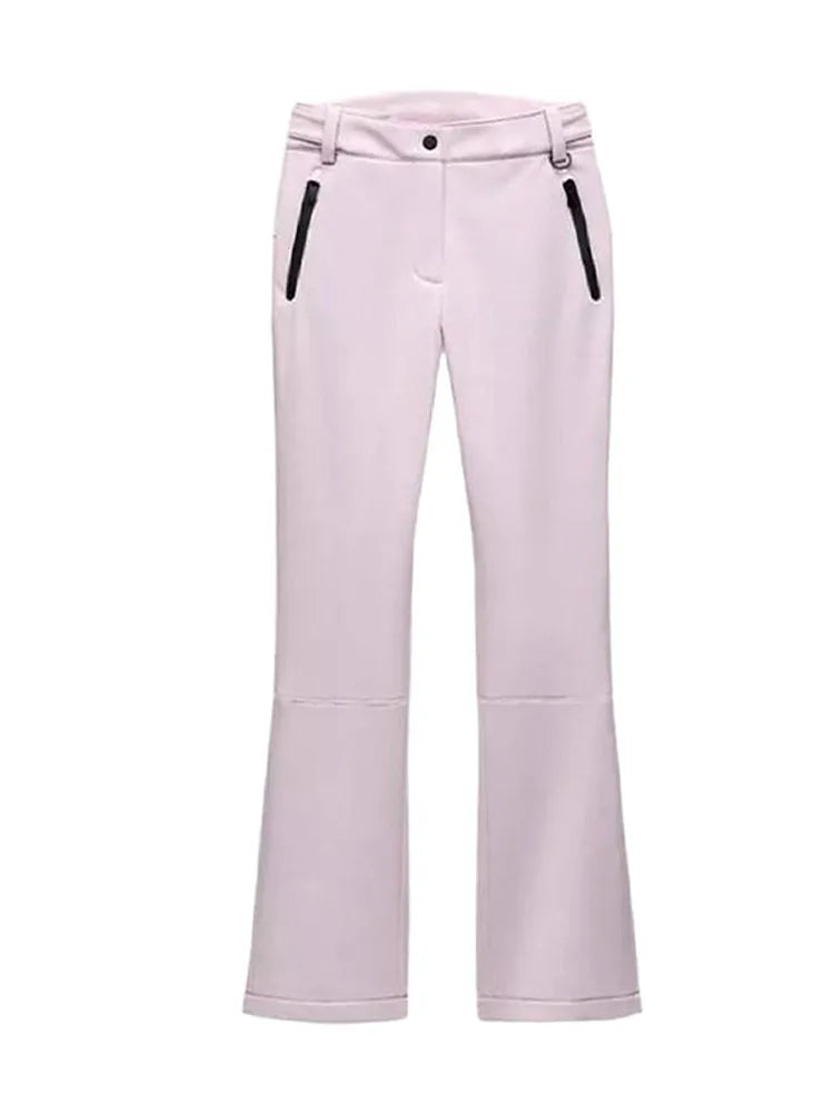 Women Hooded Zipper Short Skiing Cotton Jacket Long Sleeved Thick Warm Coat Comfortable Long Sports Pant 2025 New Lady Sport Set