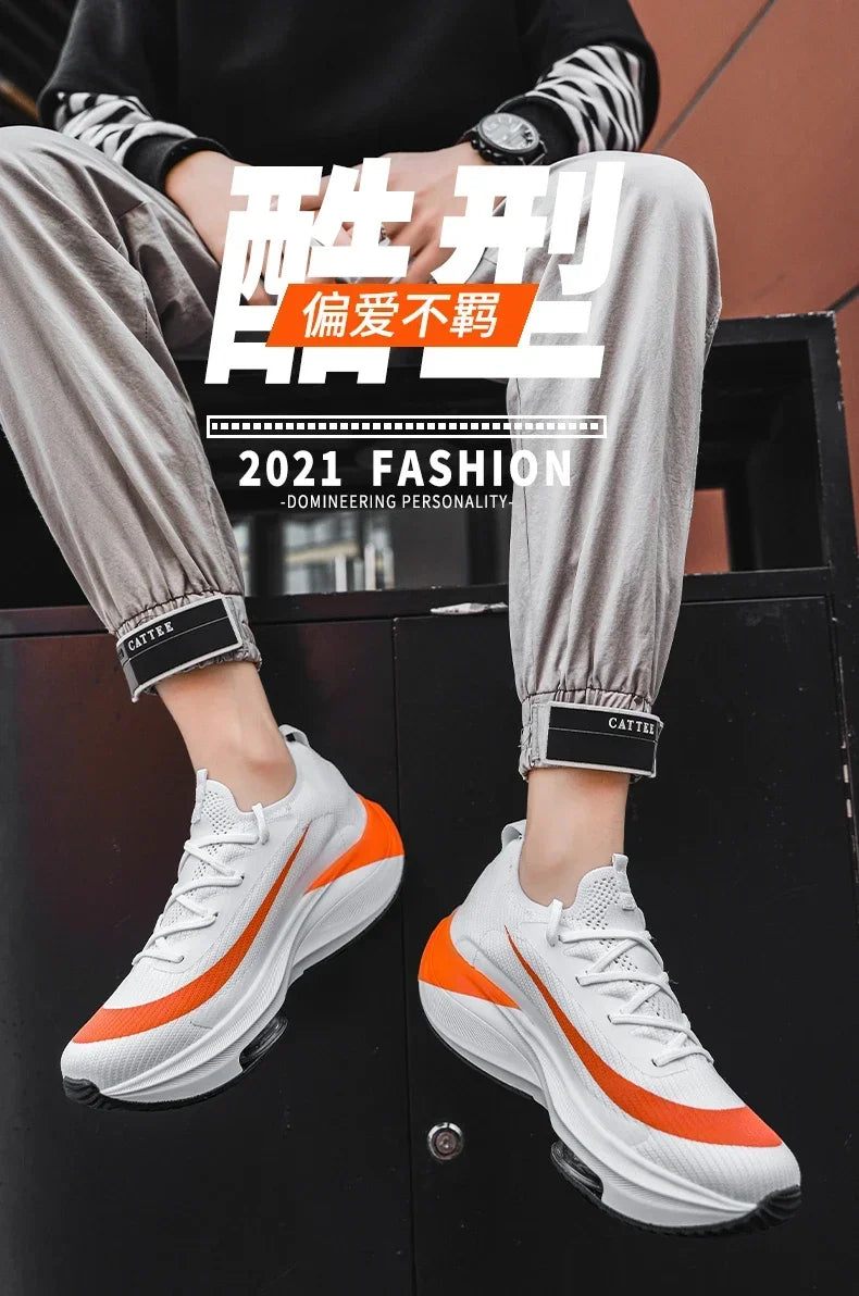 Men Running Shoes Air Cushion Breathable Training Lightweight Shoes Sneakers Marathon Women Comfortable Athletic Sports Shoes