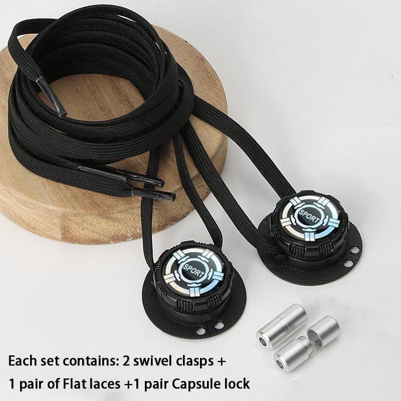 No-Tie Automatic Shoelaces New Swivel Buckle Laces Without Ties Casual Shoes Sneakers Shoe Accessories for Adults and Kids