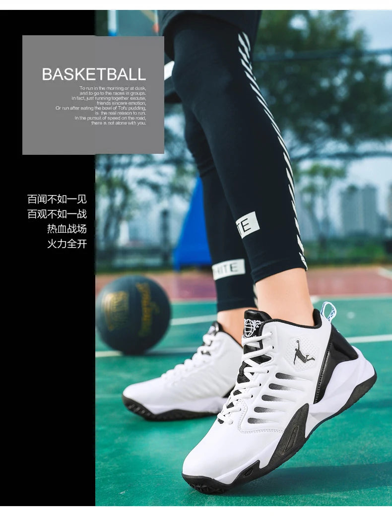 Men's Basketball Shoes Breathable Cushioning Non-Slip Wearable Runing Shoes Gym Training Athletic Basketball Sneakers for Women