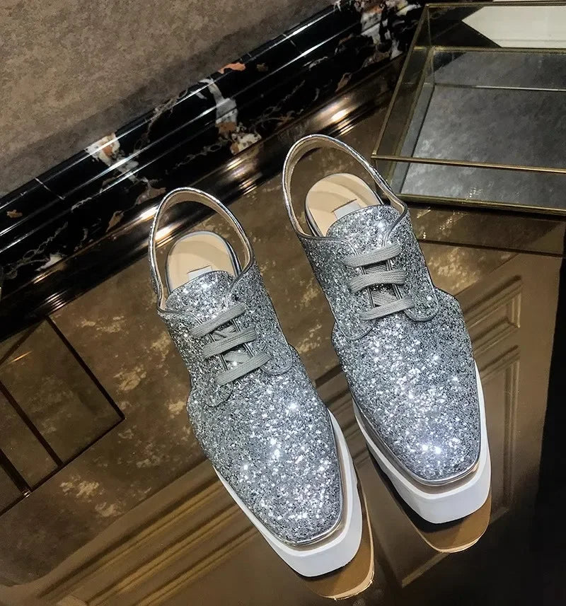 women wedge shoes pointed toe high heels platform office lady party shoes Plataform Height increasing Shoes Casual style