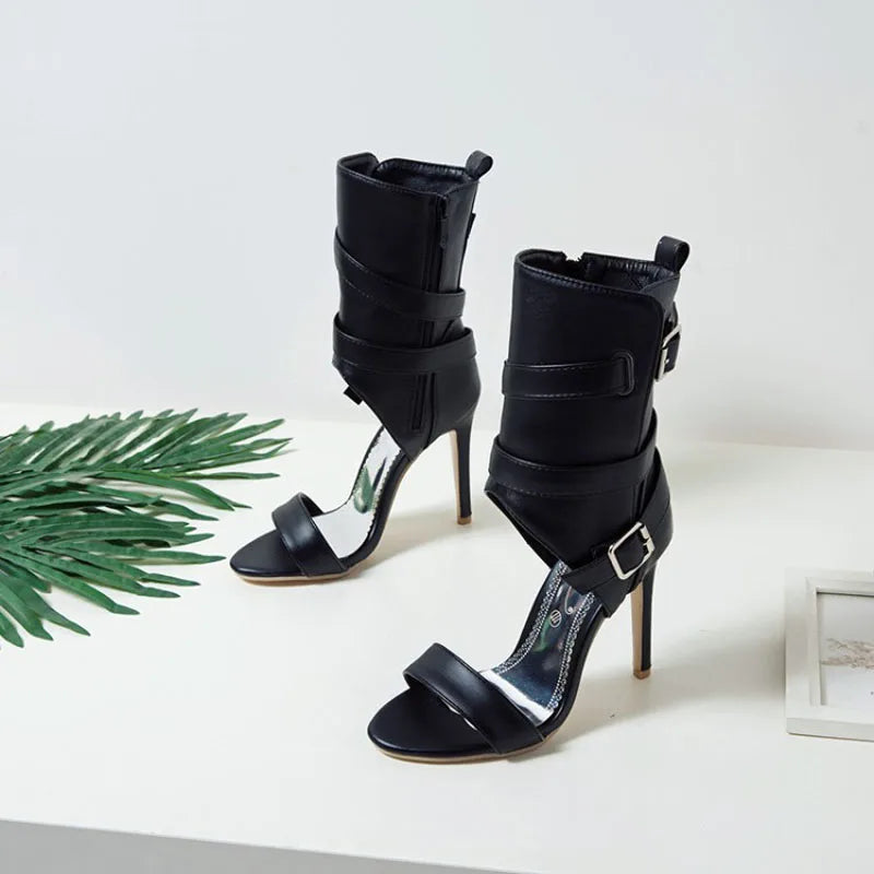 High Heels Sandals for Women Summer New 2025 High Top Women's Shoes Roman Ankle Boots Female Pumps Sandalias Mujer WSH5315
