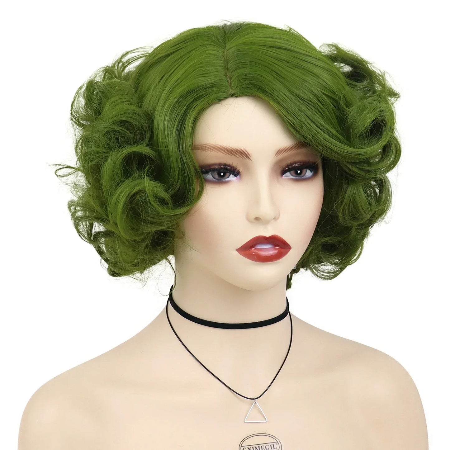 GNIMEGIL Synthetic Cosplay Wig Short Curly Hair Platinum Blonde Wigs for White Women Fluffy Curls Flip 60s Gatsby Hairstyle Wigs