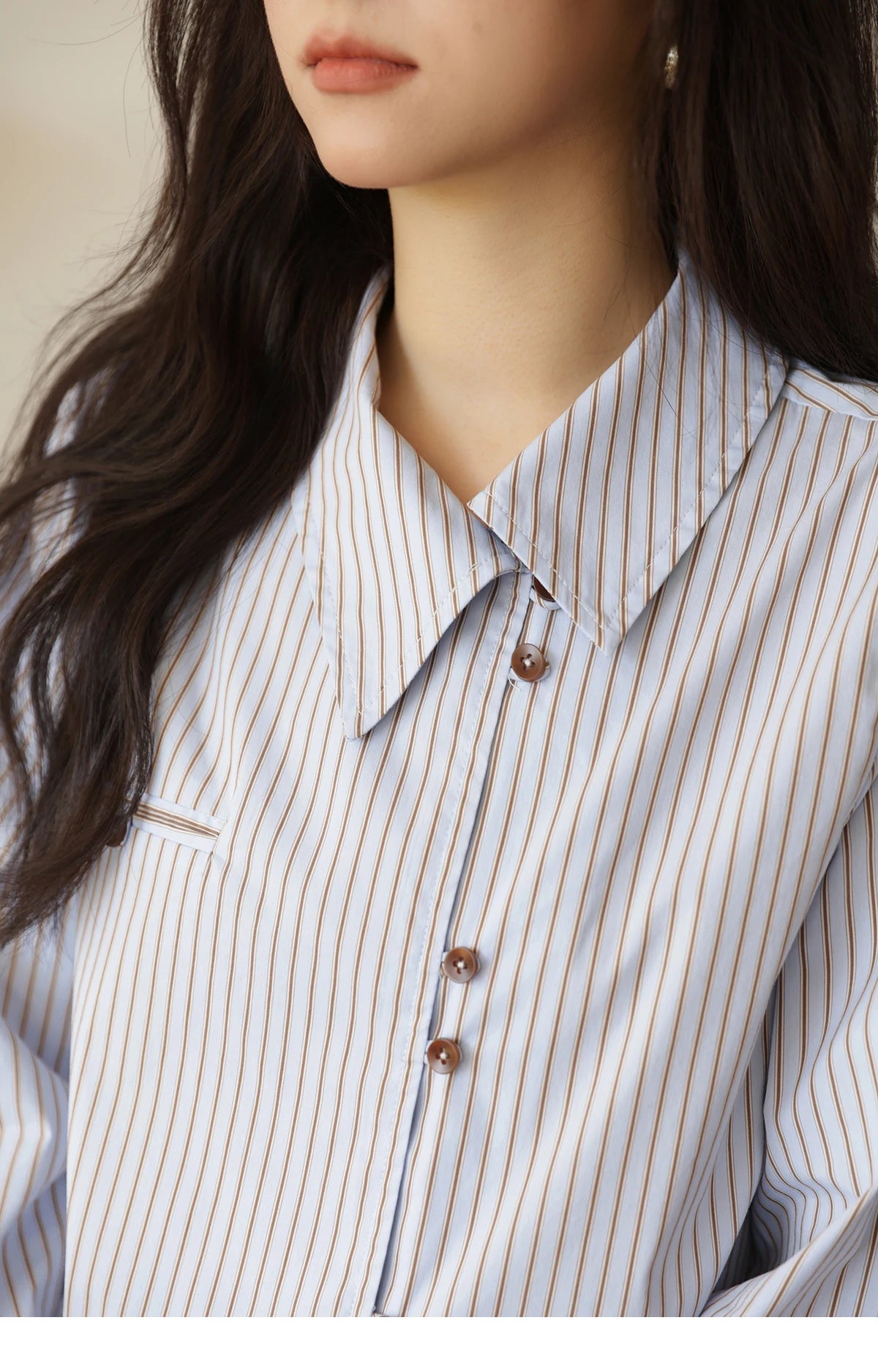MISHOW Women's Striped Asymmetric Shirt 2025 Autumn New Arrival Vintage Loose Long Sleeve Tops Commuter Woman Clothes MXE42C2375 BAZAARHUBO