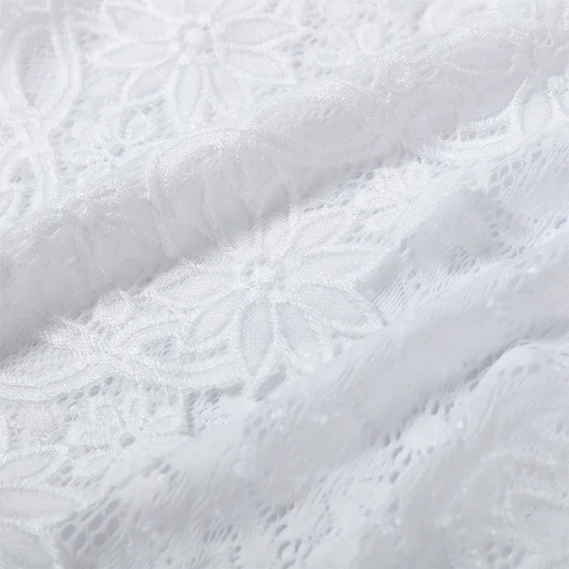 See Through Lace Vest Pant Set Women Beach Sling  Tops Pleated Straight Pants 2026 Summer Vacation Hollow Out Lady Suits