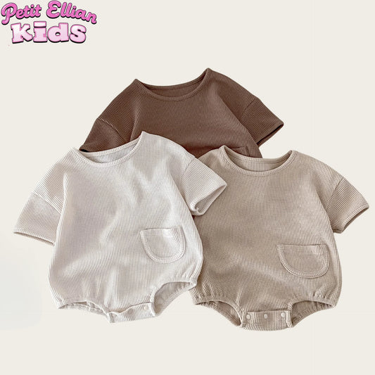 0 - 3 Y Baby Cotton Rompers Soft and Stylish Onesies for Newborn Infant Girls Boys Available in Multiple Neutral Tones Bodysuit