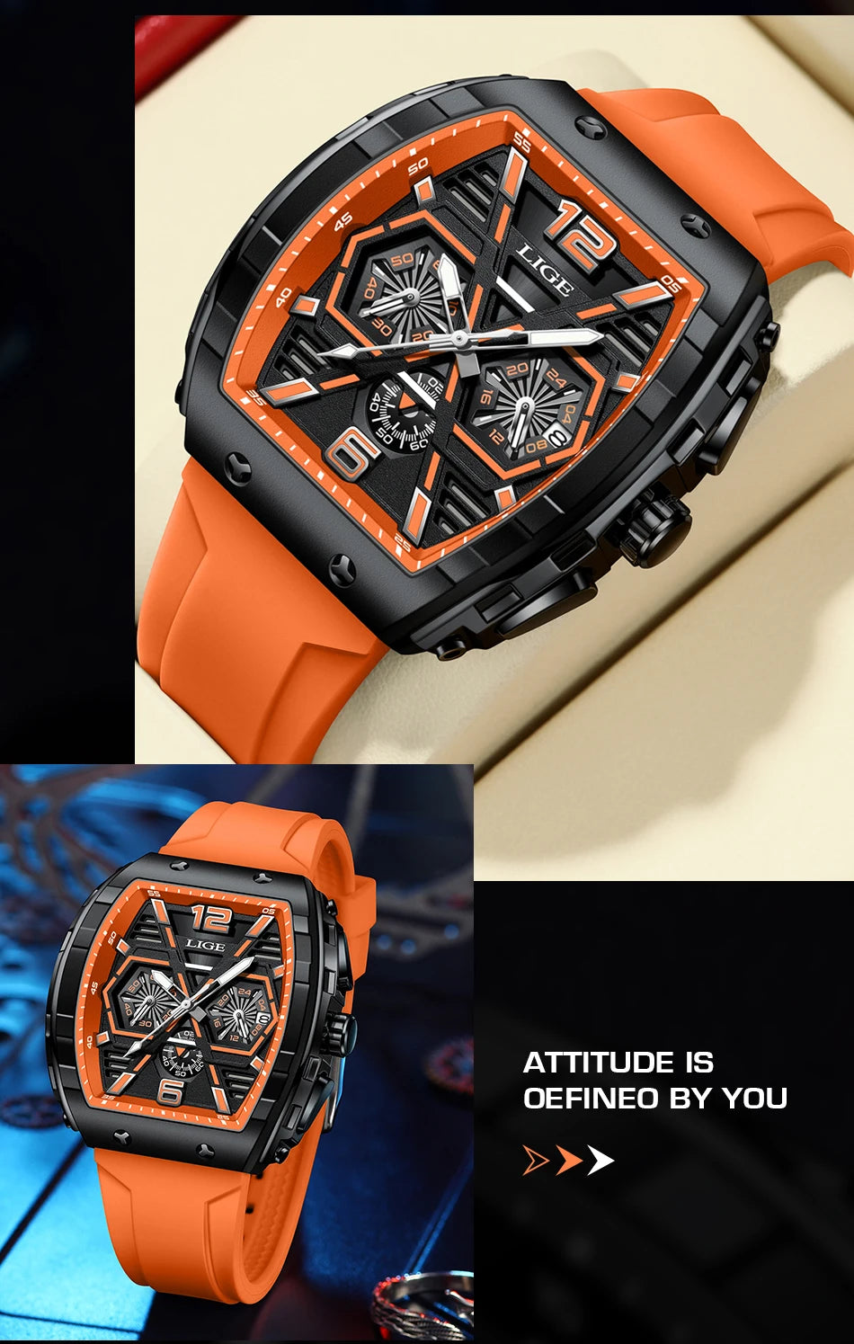 LIGE Top Brand Classic Men's Watches Roman Scale Dial Luxury Wrist Watch for Man Original Quartz Waterproof Luminous Male reloj