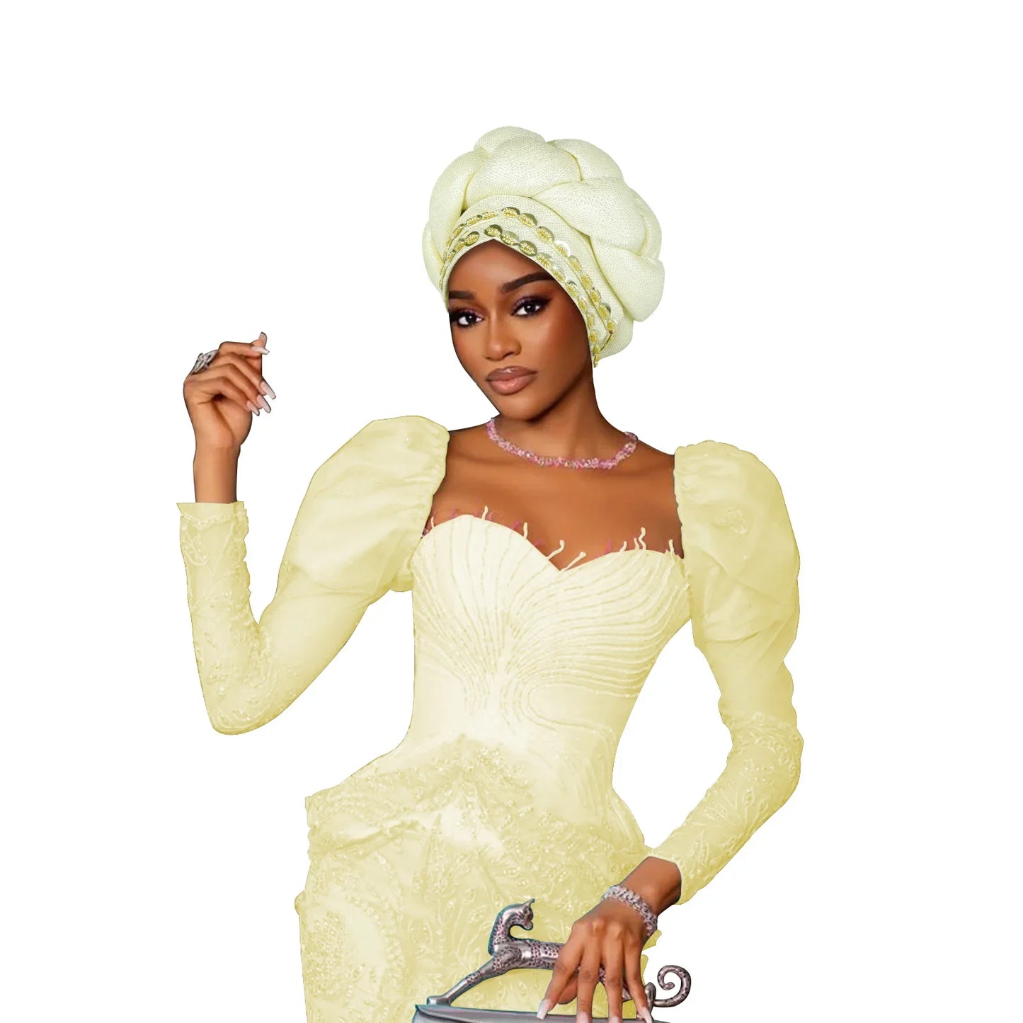 Fashion Hats for Women African Headtie Turban Auto Gele Head Wraps Cap Wedding Party Muslim Hijab Bonnet Headscarf Nigeria Geles