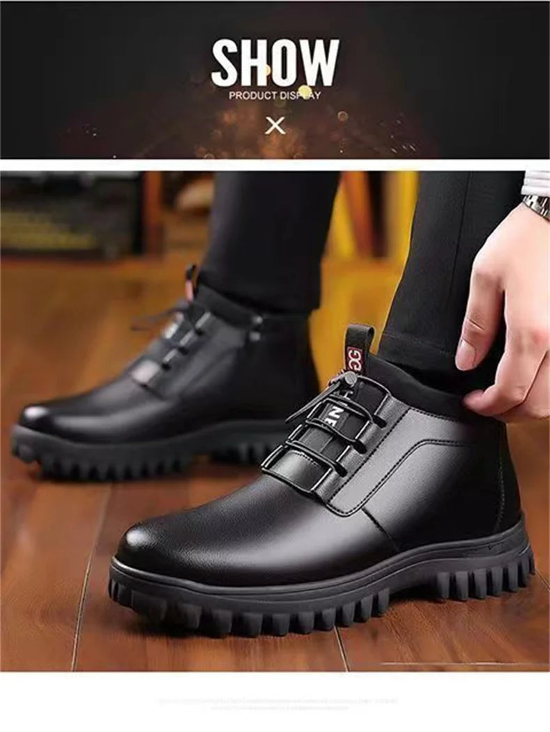New Men's Thickened Cotton Shoes Winter Cold Resistant Casual Shoes Men's Wool Boots Cotton Shoes Cotton Warm  Boots