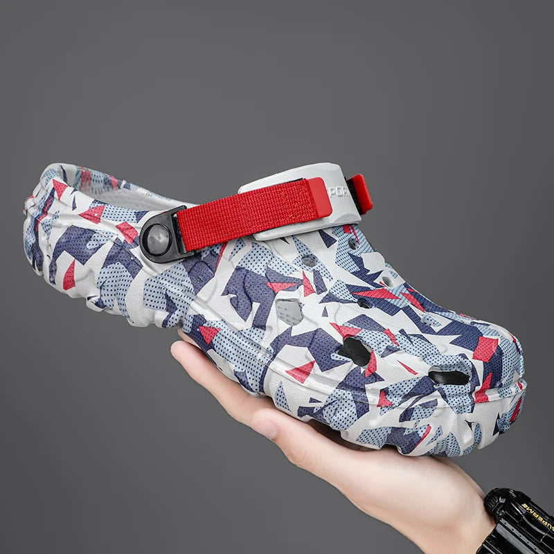 Plus Size 47 Summer Men Slippers Light EVA Men's Casual Shoes Hole Shoes Clogs Home Garden Outdoor Male Beach Flat Sandals