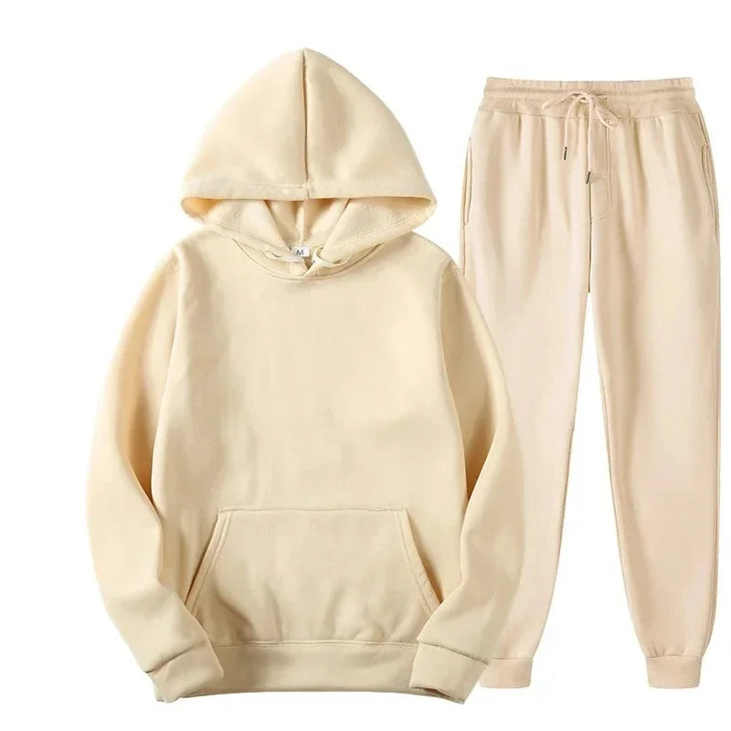 Men's sportswear hoodie set hoodie+pants sportswear spring and autumn set jogging pants running men's sportswear