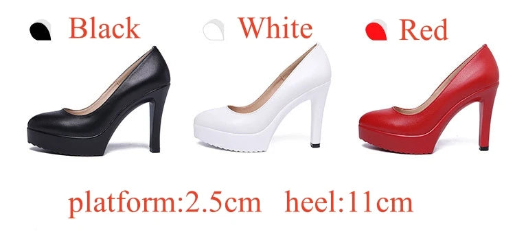 Small Size 32-43 Stilettos Pumps Women Wedding Shoes Red White 2025 Spring Shallow High Heels Shoes Ladies Platform Shoe Office