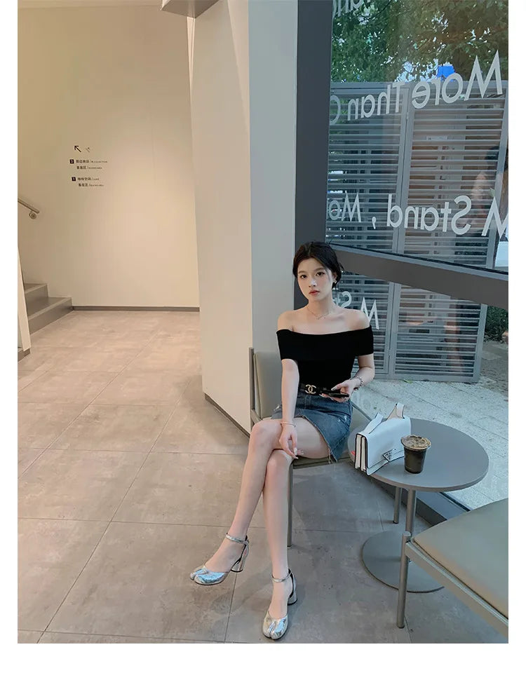 Brand Designer Tabi ninja high heels shoes woman ankle strap silver crack leather pumps split toe D'orsay mary janes shoes woman