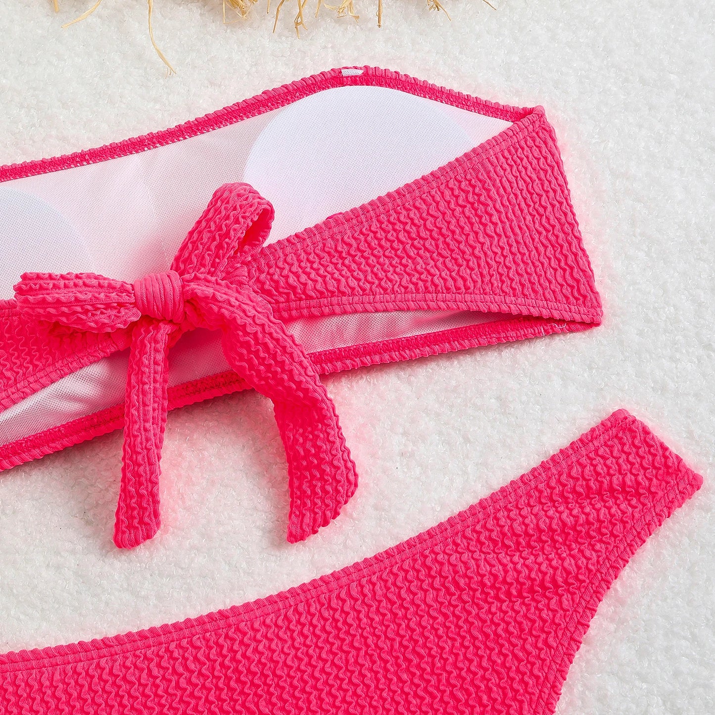 2026 Bikinis Sexy Bandeau Swimsuit Women Solid Swimwear Female Bathers Bathing Swimming Swim Suit Beachwear