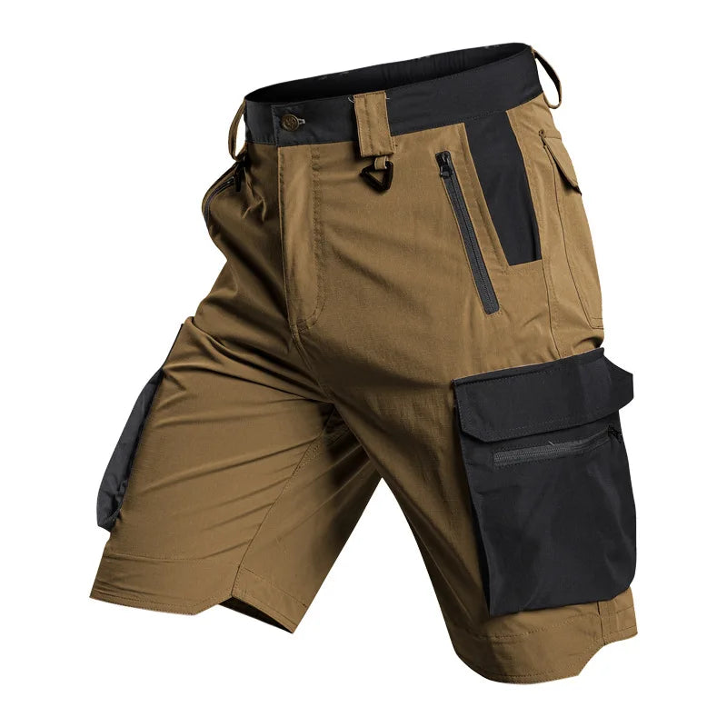 Summer Men's Tactical Cargo Shorts Quick Dry Waterproof Outdoor Shorts for Hiking Camping Trekking Fishing with Multi Pockets