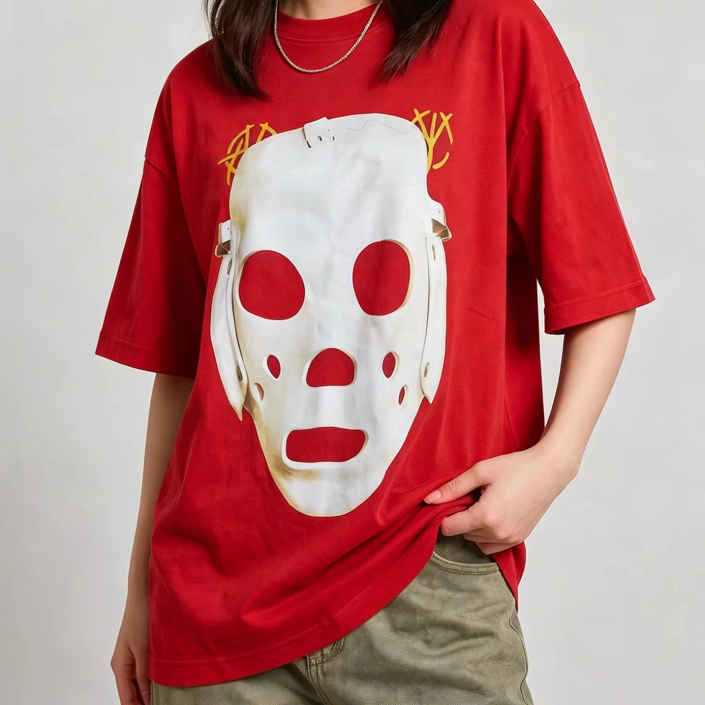 BTS Jungkook Same Style Mask Graphic Unisex 100%Cotton Shirt 2026 Kpop Arirang Album Summer New Men's Women's Streetwear Tshirt