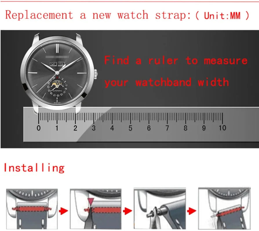 Watchbands Bracelet For 1853 PRC200 T17 T461 T055 T014 Men Fold Clasp Strap Watches Accessories Stainless Steel Watch Band Chain
