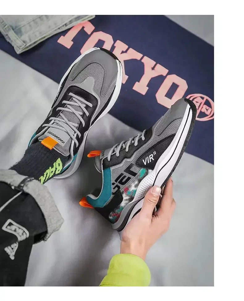 Men's Shoes Fashion 2024 Breathable Mesh Casual Shoes Student Running Lace Up Comfort Sports Shoes Sneakers Zapatillas De Hombre