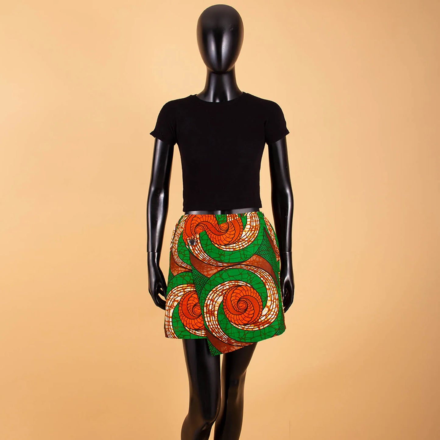 African Print Short Mini Skirts Women Summer Ruffle High Waist Skirt Ladies Streetwear Slim Bottoms African Clothes S2127006