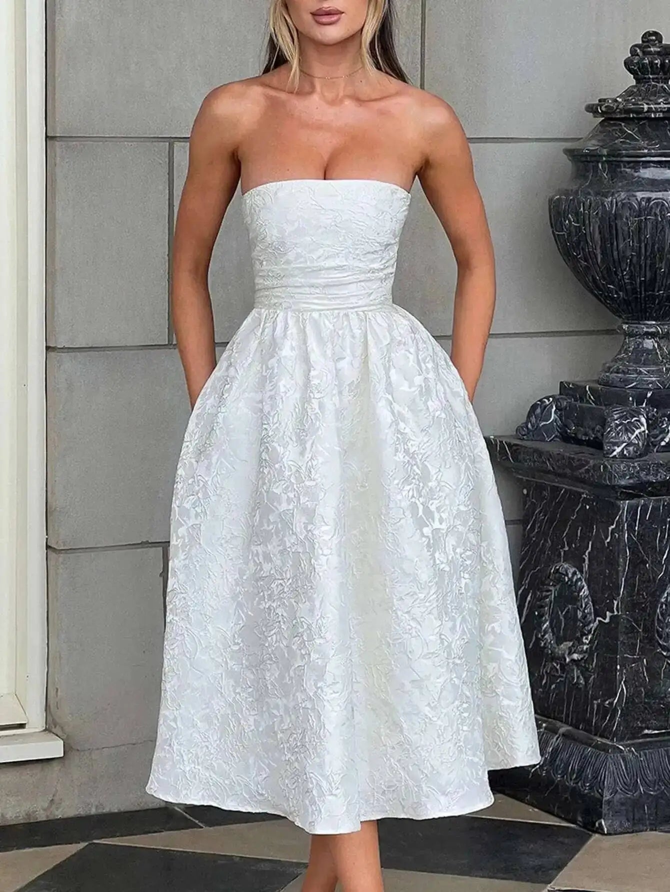 Giyu Club Evening Party Dresses Women 2025 Summer Sexy Bow Halter Long Dress Elegant Jacquard Lace Up Backless Birthday Robe