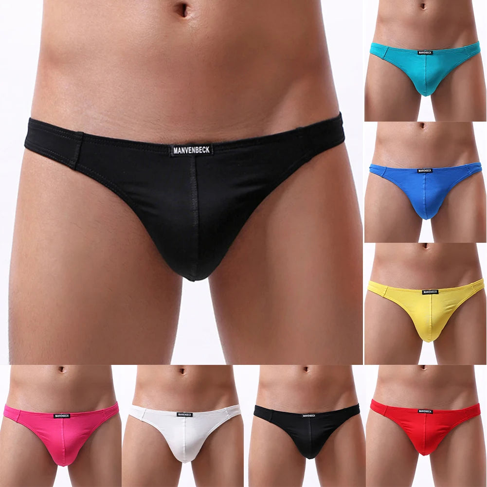 Breathable Thong Cotton Underwear All Seasons Use Bulge Pouch Briefs High Stretch Fabric Night Time For Night Wear