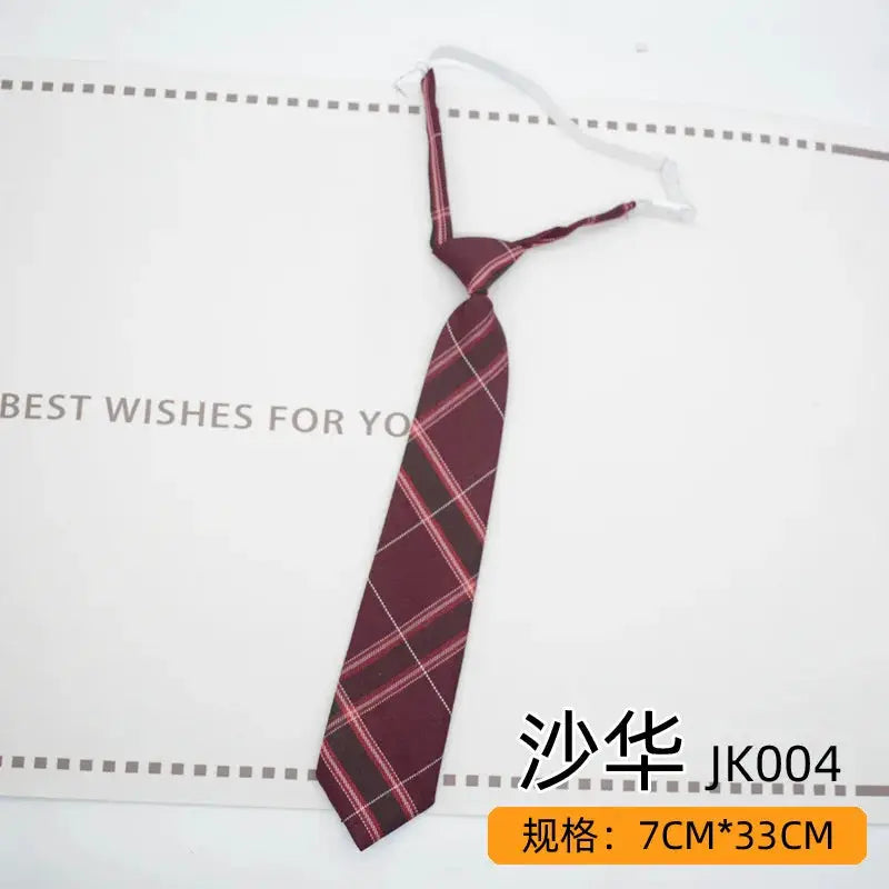Trendy JK Ties Bowtie Women College Student Collar Neckwear Daily Shirt Accessories Cotton Plaid Bowknot Lolita Girls Lazy-tie BAZAARHUBO
