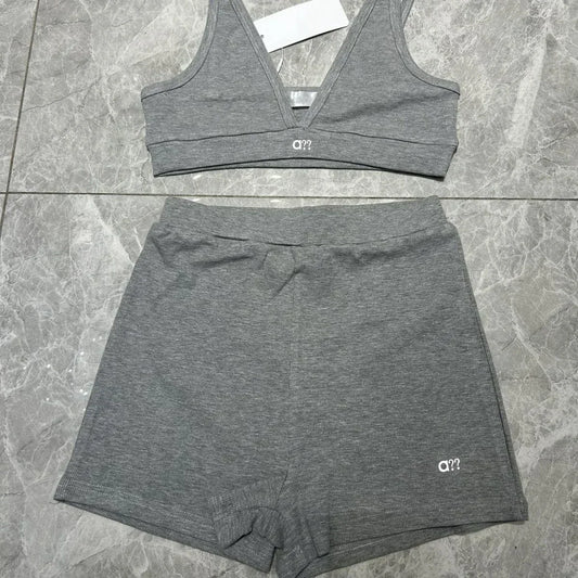 Women Sports Set Vest and Shorts Two Piece Casual Comfortable Breathable Versatile Summer Gym Activewear Workout Outfit