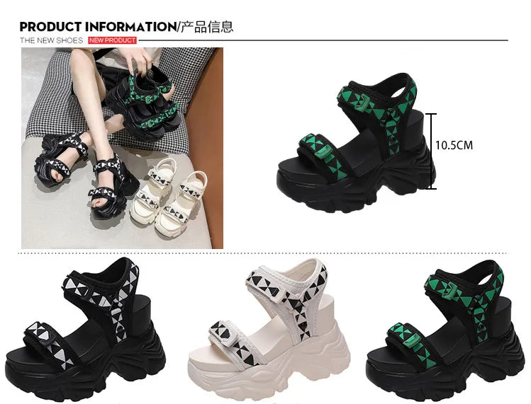 New 2022 Summer Women Platform Sandals Open Toe Wedges High Heels Thick Bottom Beach Shoes Woman Casual Comfort Chunky Sandalias