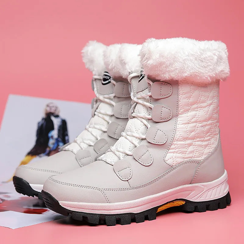Winter New Women's Boots Plush Warm Women's Snow Boots Outdoor Non-slip Sneakers High Quality Waterproof Women Boots Botas Mujer